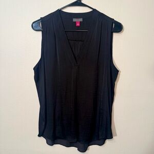 Vince Camuto Sleeveless Black Blouse, Size Small